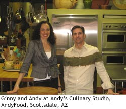 Ginny and Andy at Andy's Culinary Studio, AndyFood, Scottsdale, AZ 